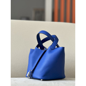 Hermes Picotin Lock 18 Clemence Biscuit(4B) Gold Hardware Blue