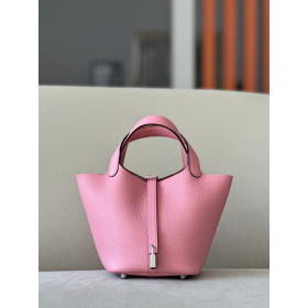 Hermes Picotin Lock 18 Clemence Limoncello(0Y) Gold Hardware Pink