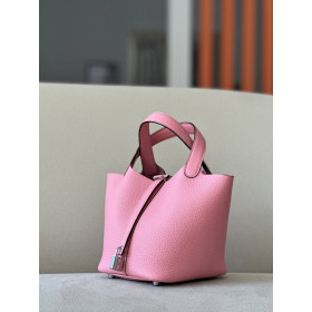 Hermes Picotin Lock 18 Clemence Limoncello(0Y) Gold Hardware Pink