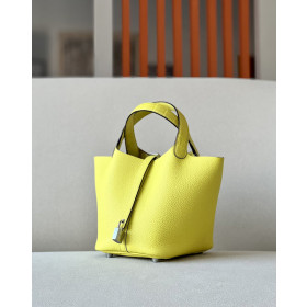 Hermes Picotin Lock 22 Clemence Deep Blue(S4) Gold Hardware Yellow