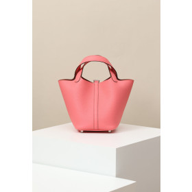Hermes Picotin Lock 18 Clemence Gold(36) Palladium Hardware Pink