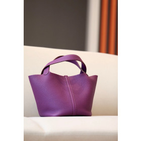 Hermes Picotin Lock 18 Clemence Sesame(2S) Gold Hardware Dark Purple