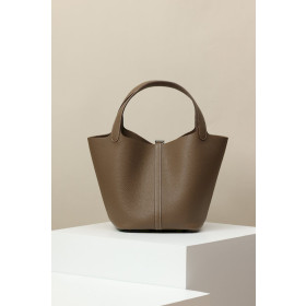Hermes Picotin Lock 18 Clemence Nata(I2) Gold Hardware Dark Brown