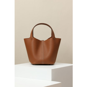 Hermes Picotin Lock 18 Clemence (93) Palladium Hardware Brown