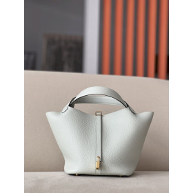 Hermes Roulis Mini Swift Chai (0M) Palladium Hardware White