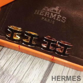 Hermes Pop H Earrings Black