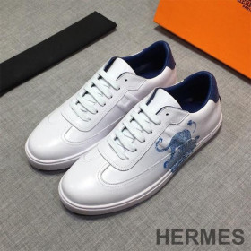 Hermes Quicker Sneakers Men Calfskin White