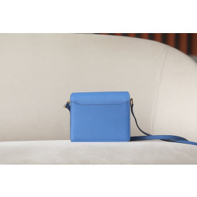 Hermes Roulis Mini Evercolor Rouge de Coeur (S3) Gold Hardware Blue