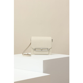 Hermes Roulis Mini Evercolor Nior (89) Rose Gold Hardware White