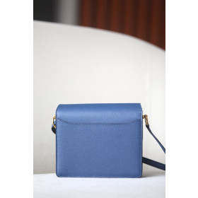 Hermes Roulis Mini Evercolor Rouge de Coeur (S3) Rose Gold Hardware Blue