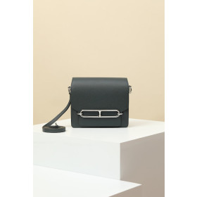 Hermes Roulis Mini Evercolor Craie (10) Palladium Hardware Black