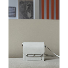 Hermes Lindy Mini HSS Swift Nata(I2) And Sesame(2S)Gold Hardware White