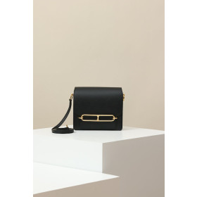 Hermes Roulis Mini Evercolor Etoupe (18) Palladium Hardware Black