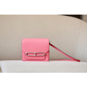 Hermes Lindy Mini HSS Swift Sesame(2S) And Lime(9R)Palladium Hardware Pink