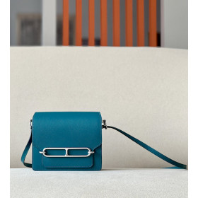 Hermes Roulis Mini Evercolor Gold (37) Palladium Hardware Blue