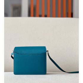 Hermes Roulis Mini Evercolor Gold (37) Palladium Hardware Blue