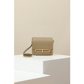 Hermes Roulis Mini Evercolor Nior (89) Gold Hardware Dark Beige