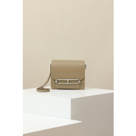 Hermes Roulis Mini Evercolor Trench (S2) Palladium Hardware Dark Beige