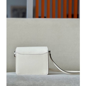 Hermes Roulis Mini Evercolor Vert Cypres (6O) Palladium Hardware White