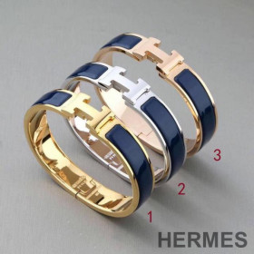 Hermes Small Clic H Bracelet Navy Blue