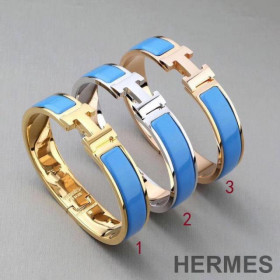 Hermes Small Clic H Bracelet Sky Blue