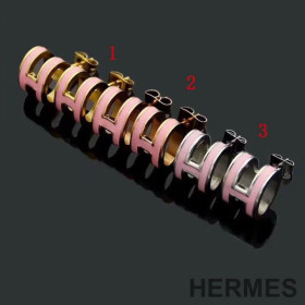 Hermes Small Pop H Earrings Pink