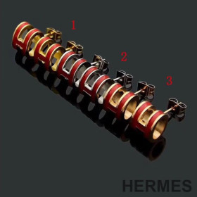 Hermes Small Pop H Earrings Red