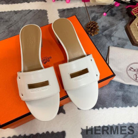 Hermes Very Slides Women Calfskin White