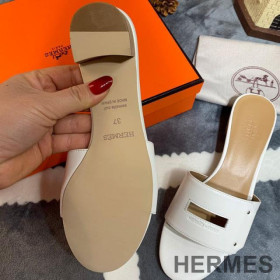 Hermes Very Slides Women Calfskin White