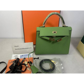 Hermes Kelly Mini Epsom Vert Yucca Sellier Gold Hardware Green