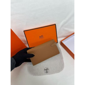 Hermes Kelly Wallet To Go Gold Epsom Gold Hardware Brown