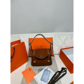 Hermes Lindy 26cm Bag Brown in Leather