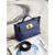 Hermes Kelly Cut 31 Epsom Jaune Poussin (1Z) Palladium Hardware Dark Blue