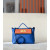 Hermes Kelly Mini Ostrich Parchemin (3C) Palladium Hardware Hot Blue