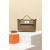 Hermes Kelly Mini Ostrich Terre Cuite (94) Palladium Hardware Dark Brown