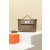 Hermes Kelly Pochette HSS Swift Beton(8L) And Rose Sakura(3Q)Palladium Hardware Dark Brown