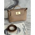 Hermes Kelly Pochette Alligator Beton (8L) Palladium Hardware Dark Brown