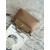 Hermes Kelly Pochette Alligator Beton (8L) Palladium Hardware Dark Brown
