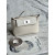 Hermes Kelly Pochette Alligator Jean (75) Palladium Hardware White
