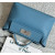 Hermes Kelly Cut 31 Epsom Rose Confetti (1Q) Gold Hardware Blue