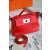 Hermes 24/24 Mini 21 Evercolor And Swift Bleu Lin (J7) And Gris Mouette(4Z)Palladium Hardware Red