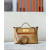 Hermes 24/24 Mini 21 Evercolor And Swift Blue Pale (08), Cuivre(6C) And Chai (0M) Gold Hardware Light Brown