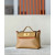 Hermes 24/24 Mini 21 Evercolor And Swift Blue Pale (08), Cuivre(6C) And Chai (0M) Gold Hardware Light Brown