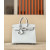 Hermes Birkin 25 Epsom Bleu Brume (T0) Palladium Hardware Sellier White