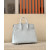 Hermes Birkin 25 Epsom Bleu Brume (T0) Palladium Hardware Sellier White