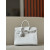 Hermes Birkin 25 Epsom Gris Pale(M4) Palladium Hardware Sellier White