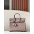 Hermes Birkin 25 Ostrich Gris Tourterelle(81) Palladium Hardware Dark Brown