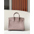 Hermes Birkin 25 Ostrich Gris Tourterelle(81) Palladium Hardware Dark Brown