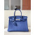 Hermes Birkin 30 Ostrich Blue Iris (77) Palladium Hardware