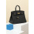 Hermes Birkin HSS 25 Gris Pale M4,Vert Fizz 0S And Graphite 88 Epsom Palladium Hardware Black